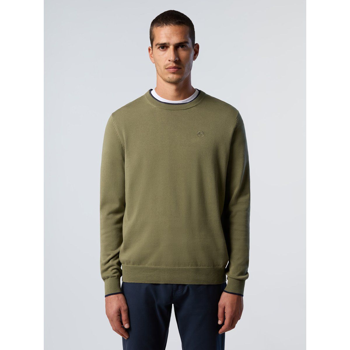 Herren Strickpullover mit Rundhalsausschnitt