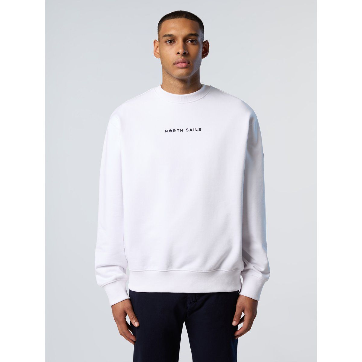 Klassisches Bio-Baumwoll-Rundhals-Sweatshirt
