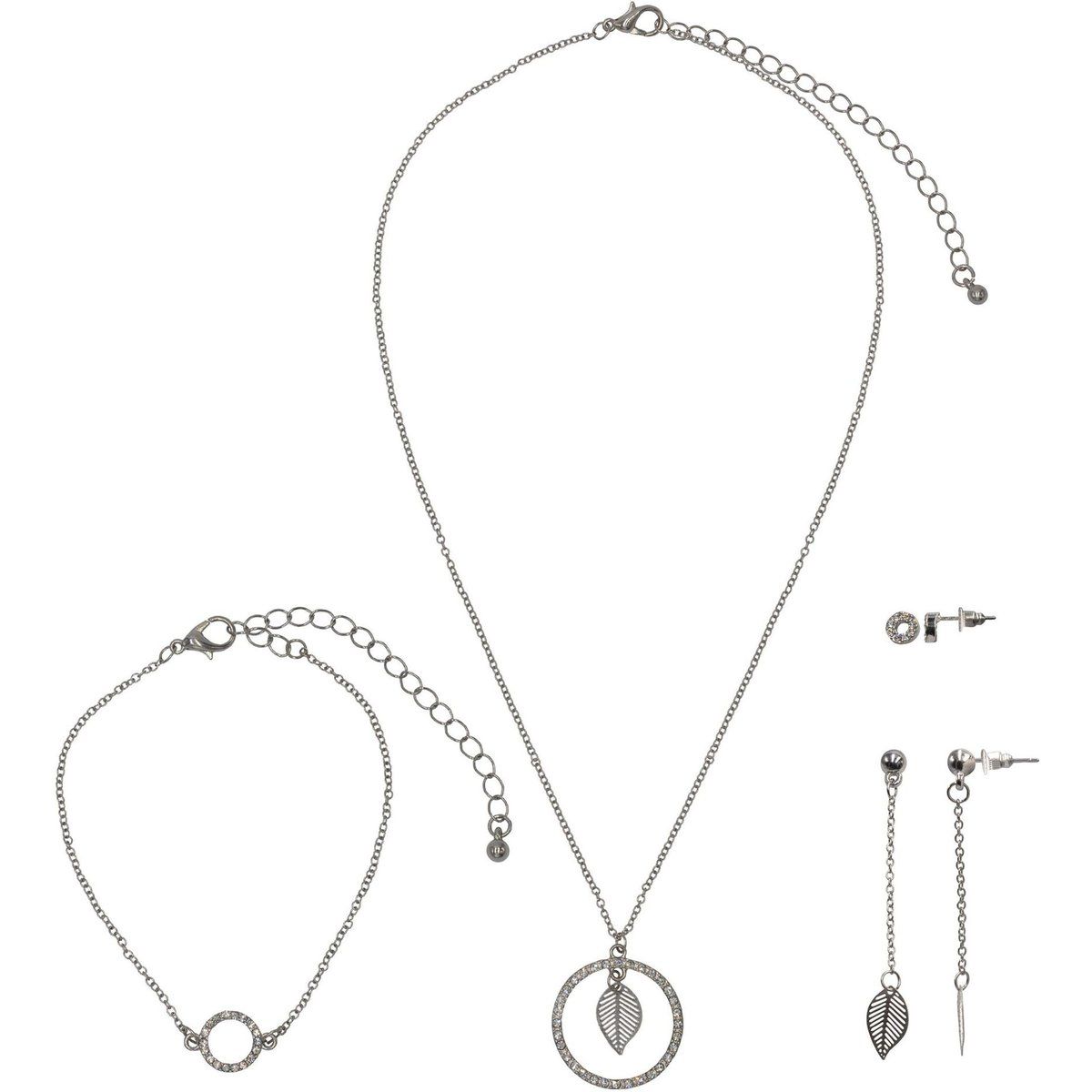 Blattschmuck-Set mit Anhänger