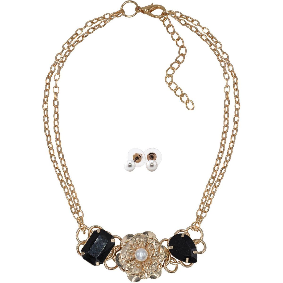 Florales goldfarbenes Schmuckset