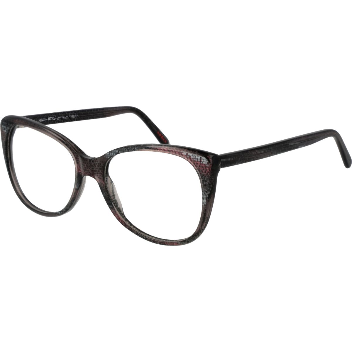 Gemusterte Cat-Eye-Brillenfassung