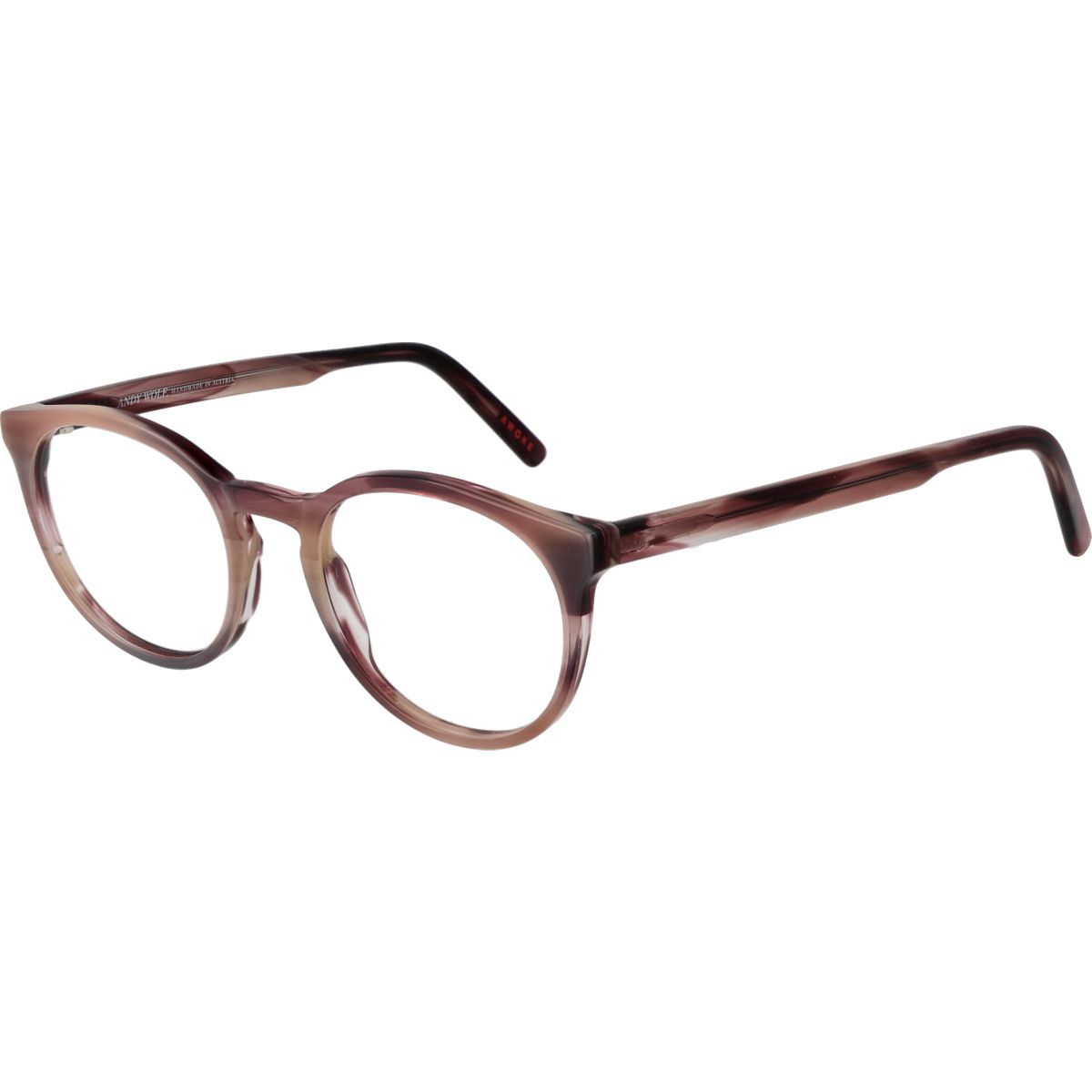 Runde Acetat-Brille in Rosa