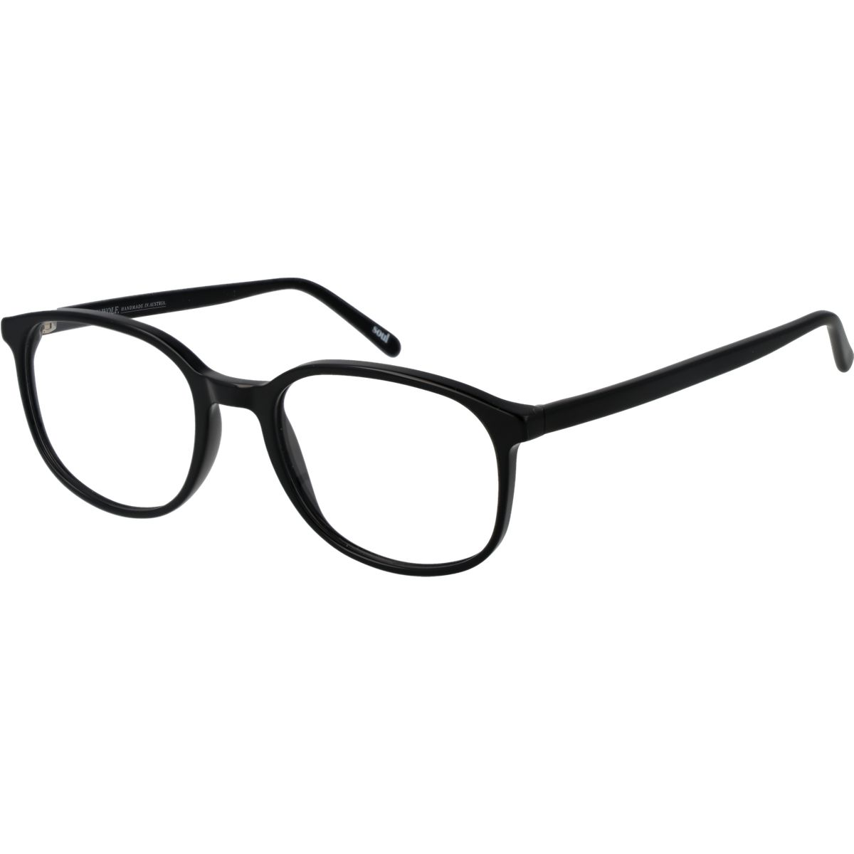 Schwarze ovale Vollrandbrille
