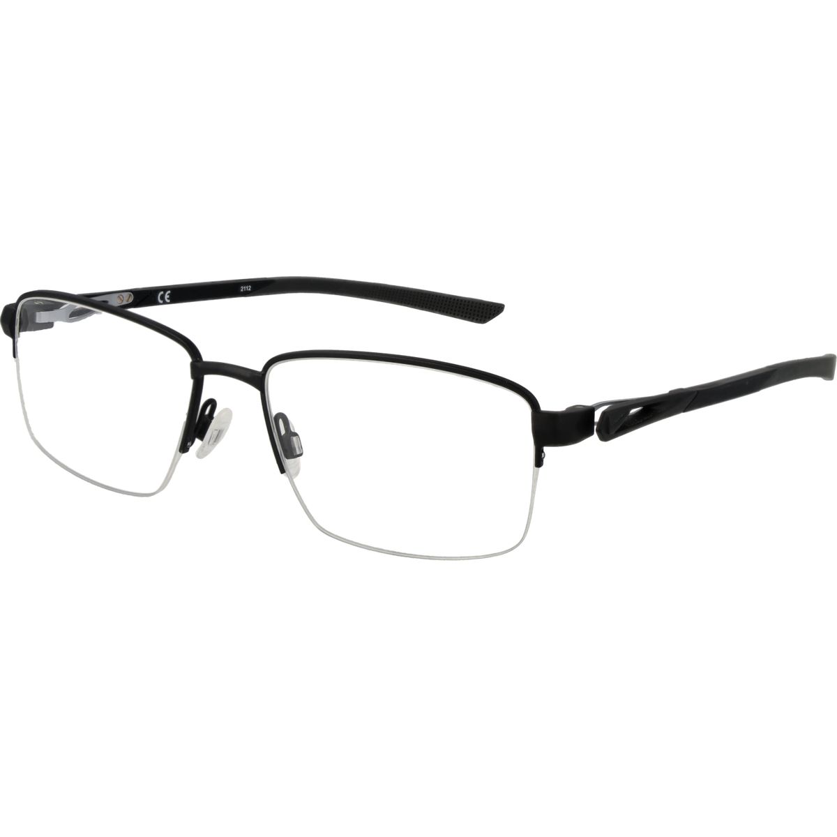 Rechteckige Halbrand-Metallbrille