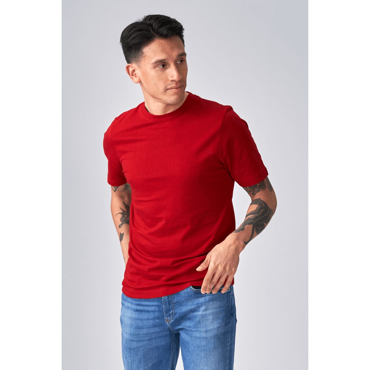 Klassisches Rundhals-Kurzarm-T-Shirt