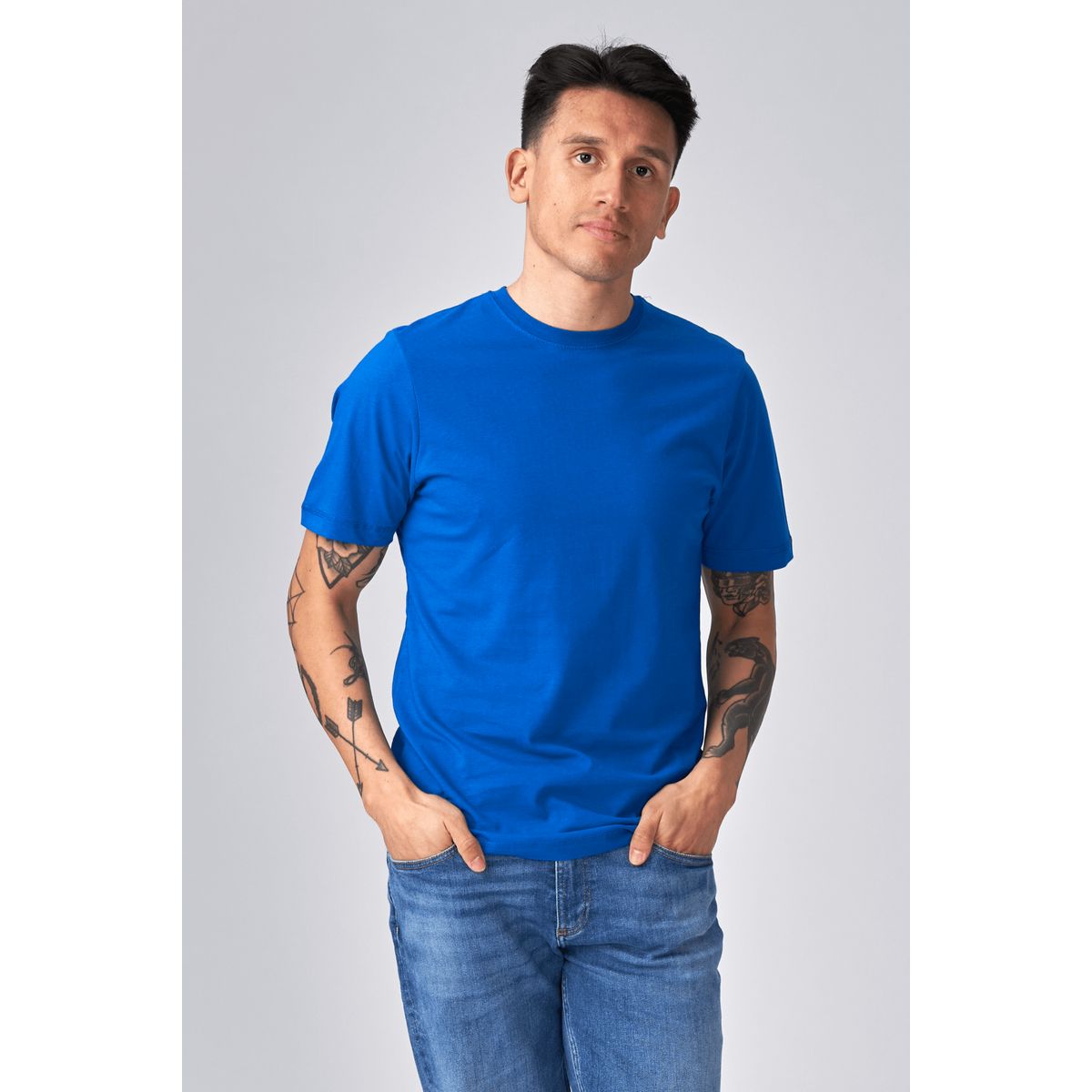 Basic T-Shirt mit Rundhalsausschnitt