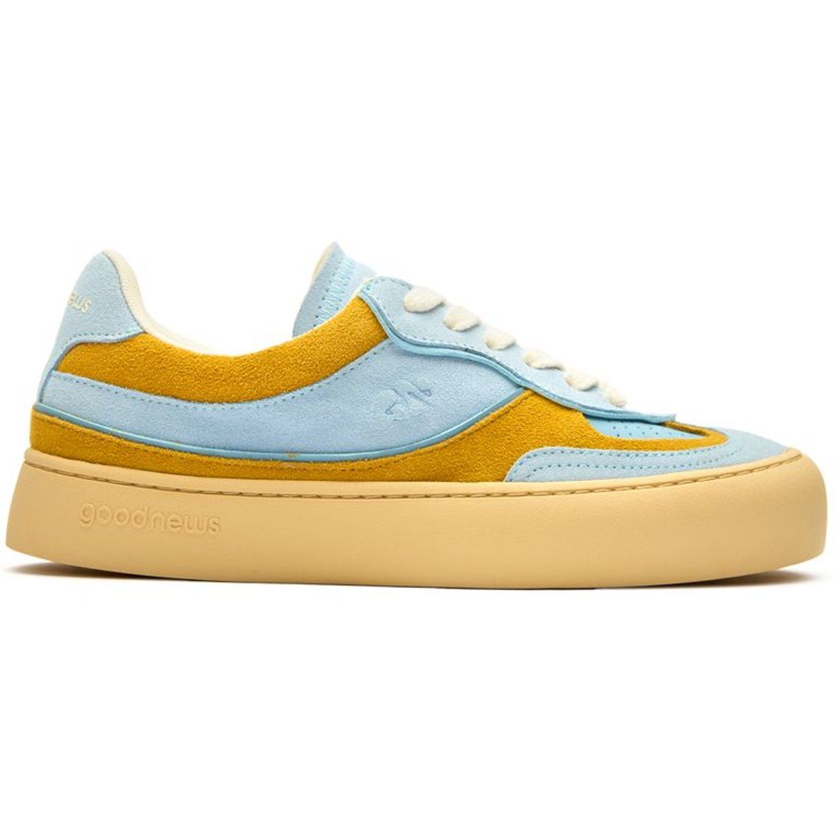 Zweifarbige Retro-Sneakers aus Wildleder