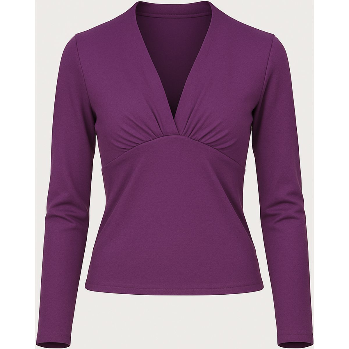 Elegantes Langarmshirt mit V-Ausschnitt