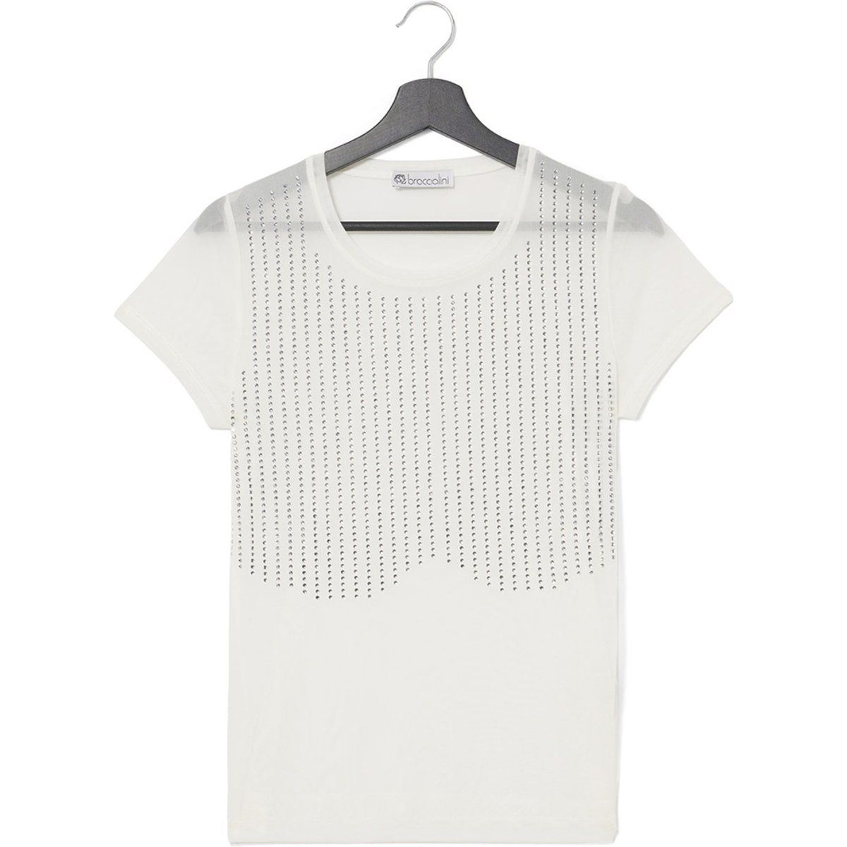Lässiges Kurzarm-T-Shirt mit Lochmuster-Details