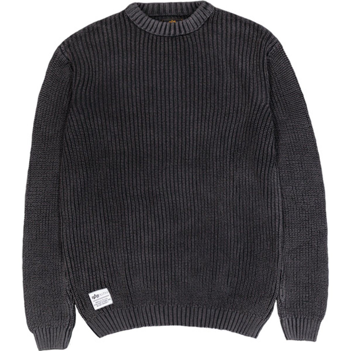 Strickpullover mit Acid-Wash-Rippenmuster