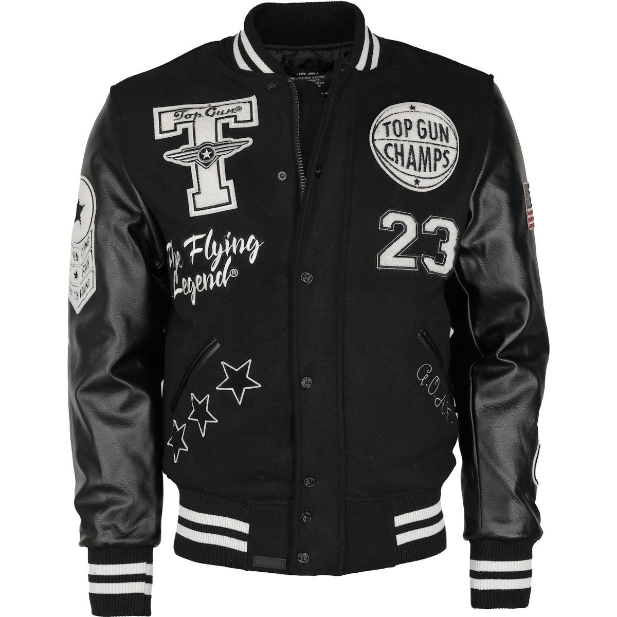 Top Gun Collegejacke mit Aufnähern