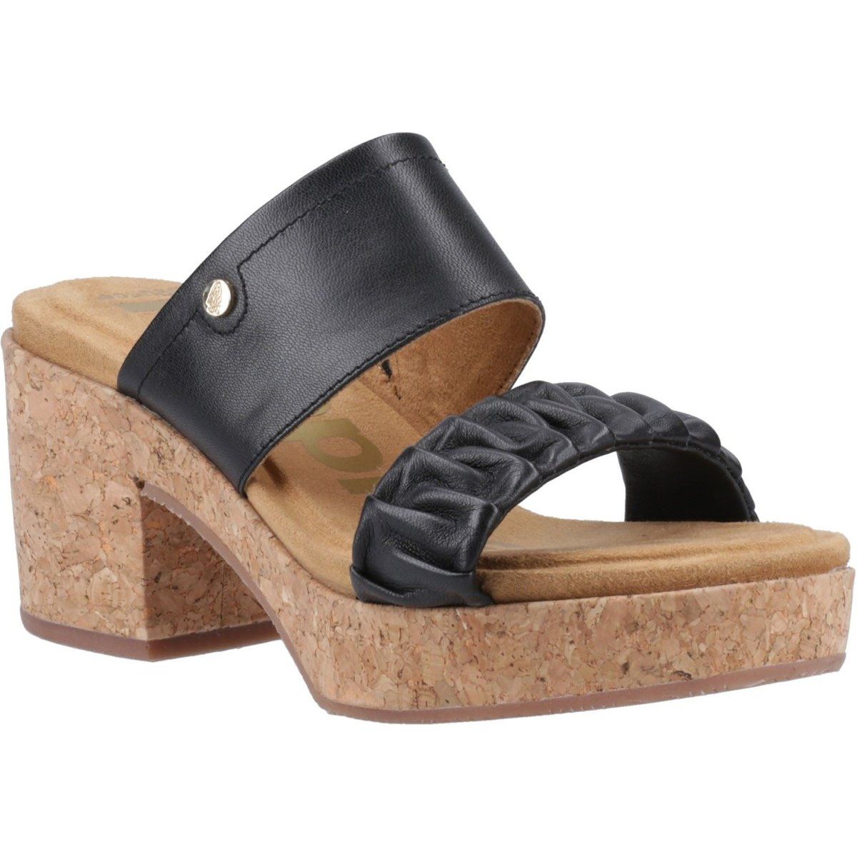 Hush Puppies Poppy Damen Sandalen Aus Schwarzem Leder