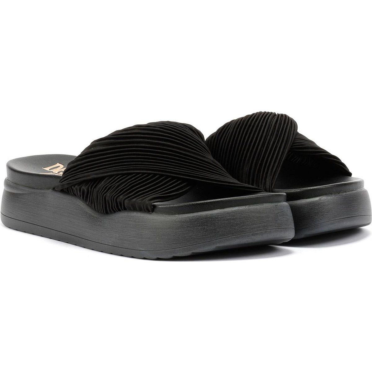 Desert Fleur Gabbro Satin Damen Sandalen In Schwarz