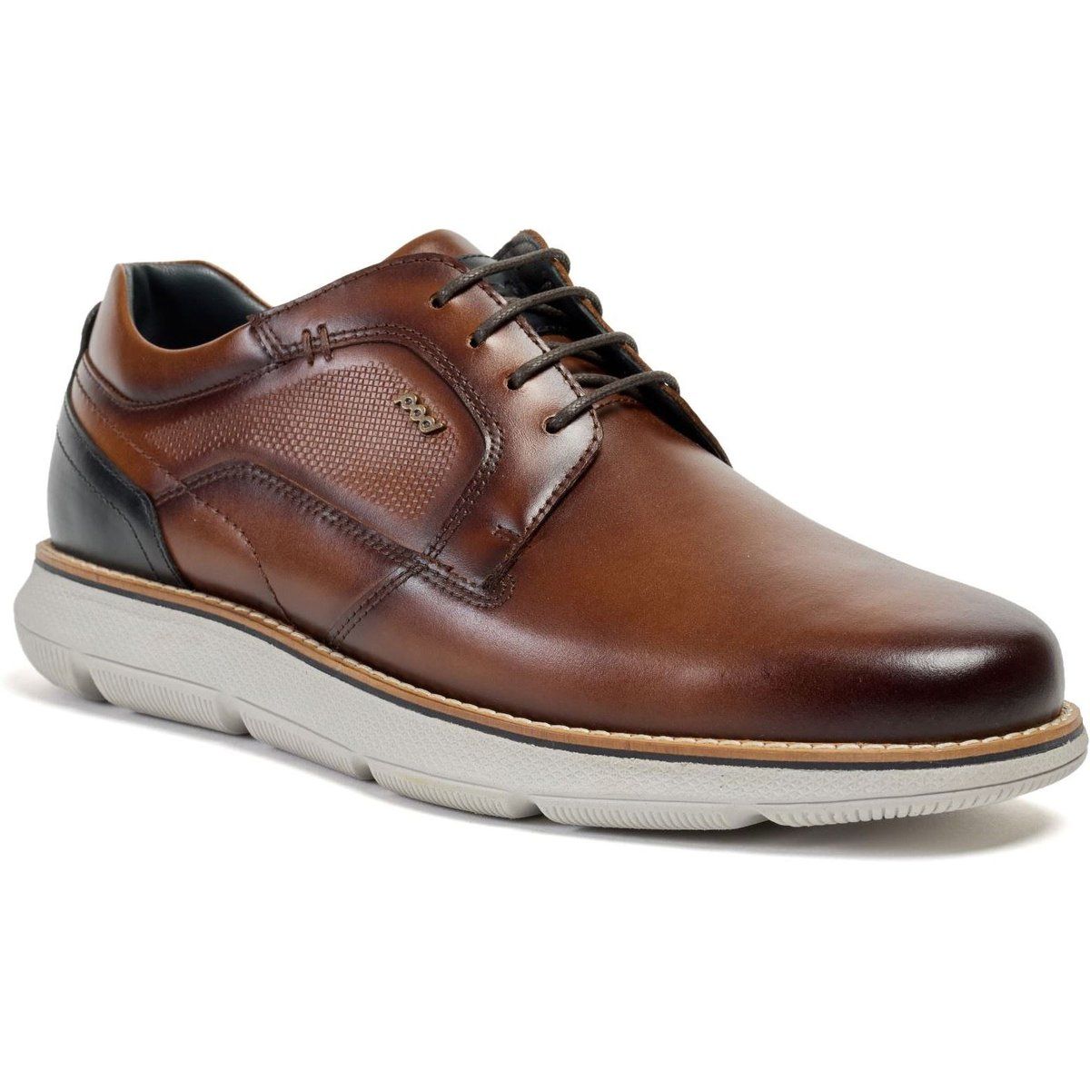 Pod Finch Herrenschuhe Aus Leder In Cognac Mit Schnürung.