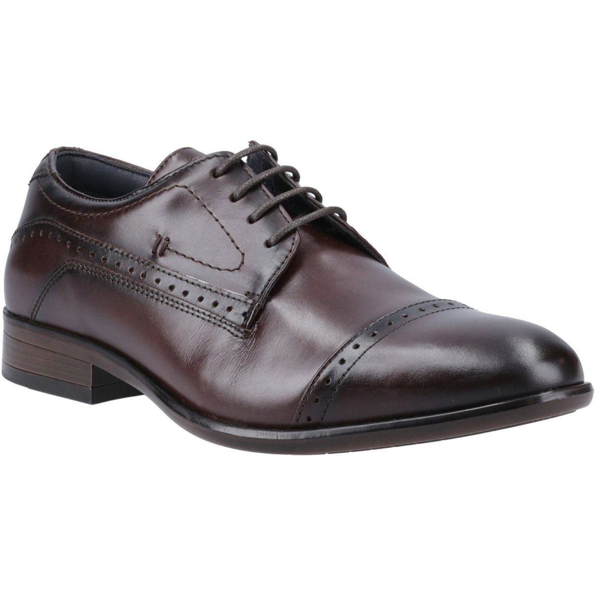 Pod Ralph Leder Herren Kastanienbraune Oxford-Schuhe