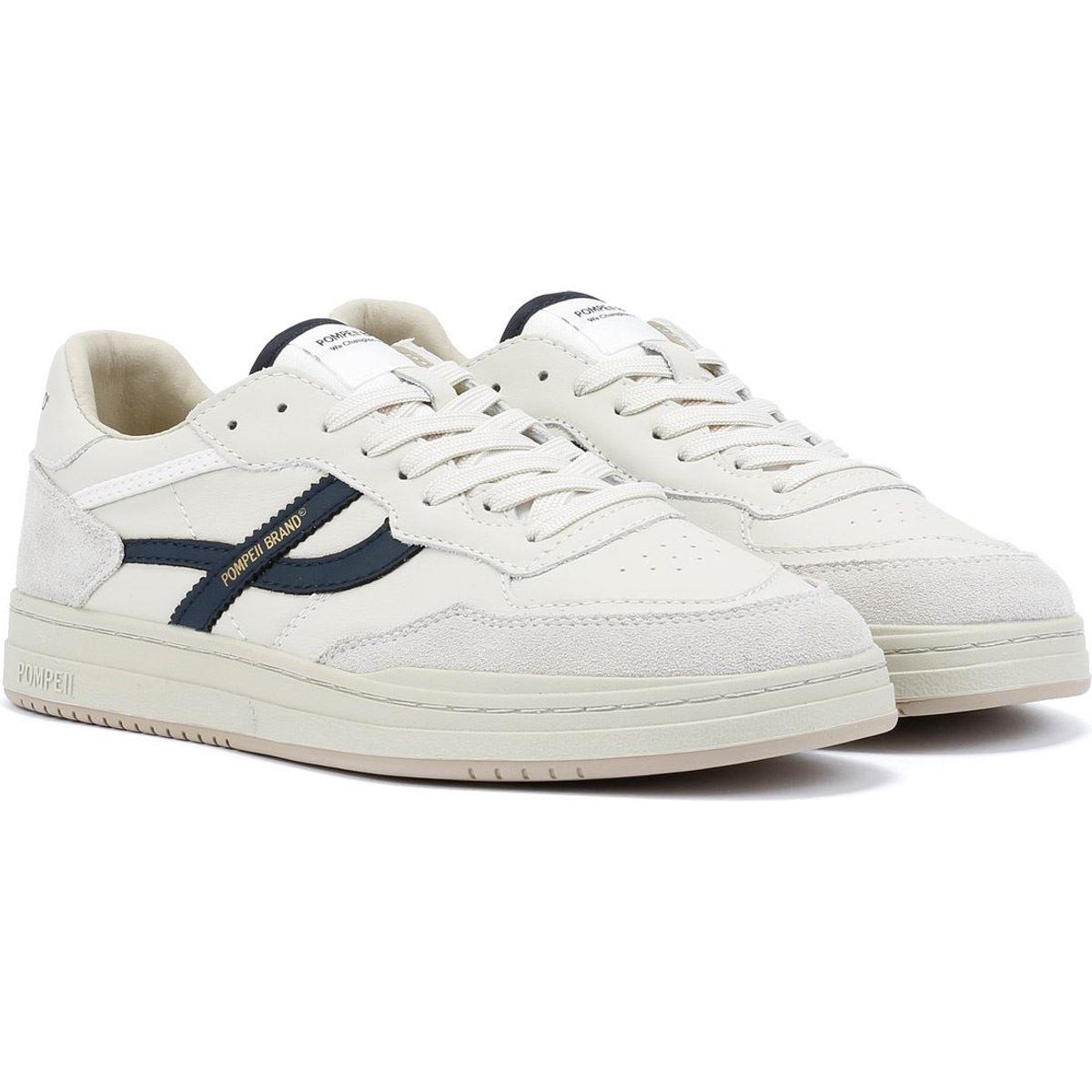 Pompeii Elan Leder Herren Weiße Sneakers