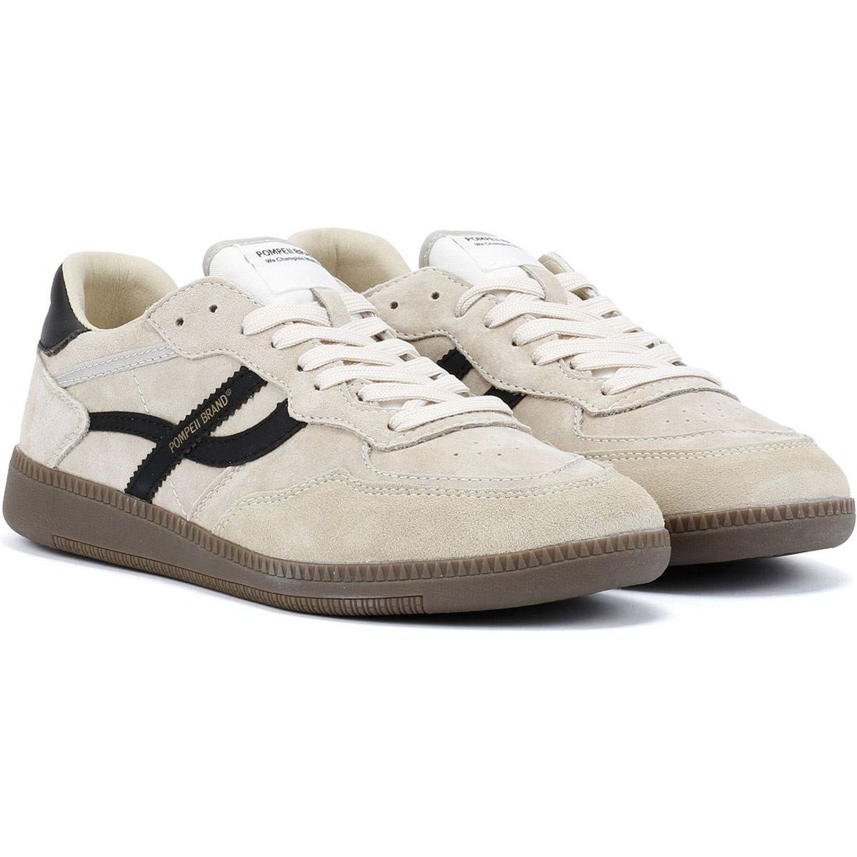 Pompeii Elan Sala Herren Sneaker Aus Weißem Wildleder