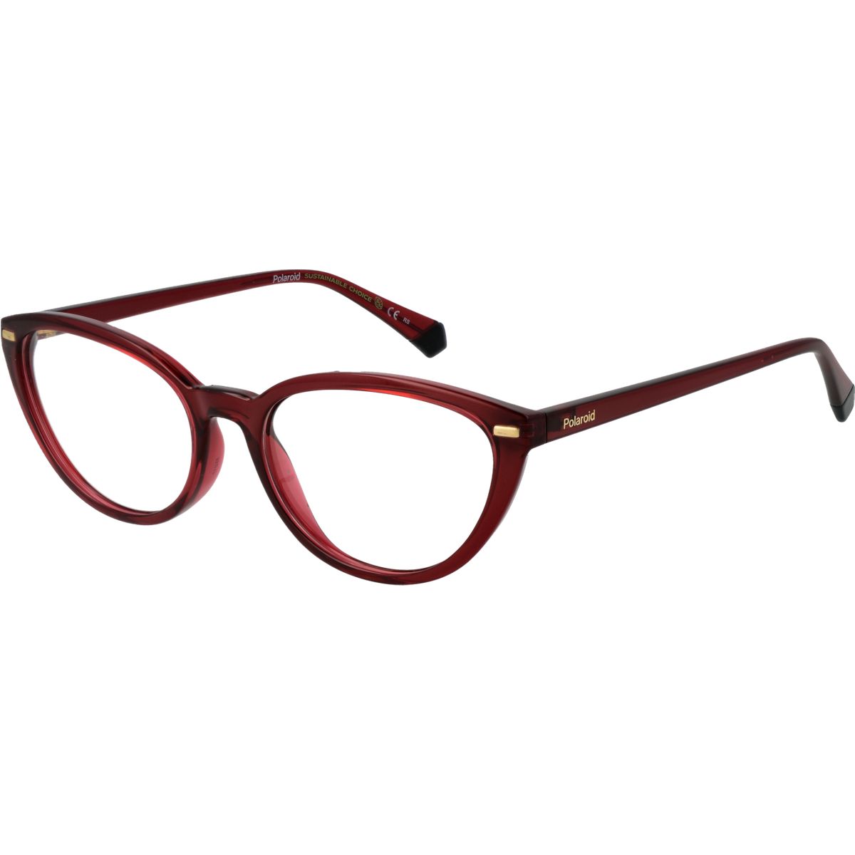 Burgunderfarbene Cat-Eye-Brille