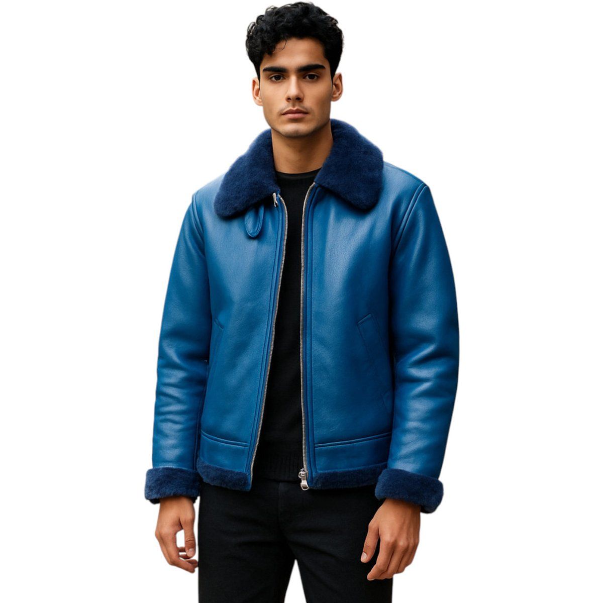 Herren RAF Shearling Bomberjacke