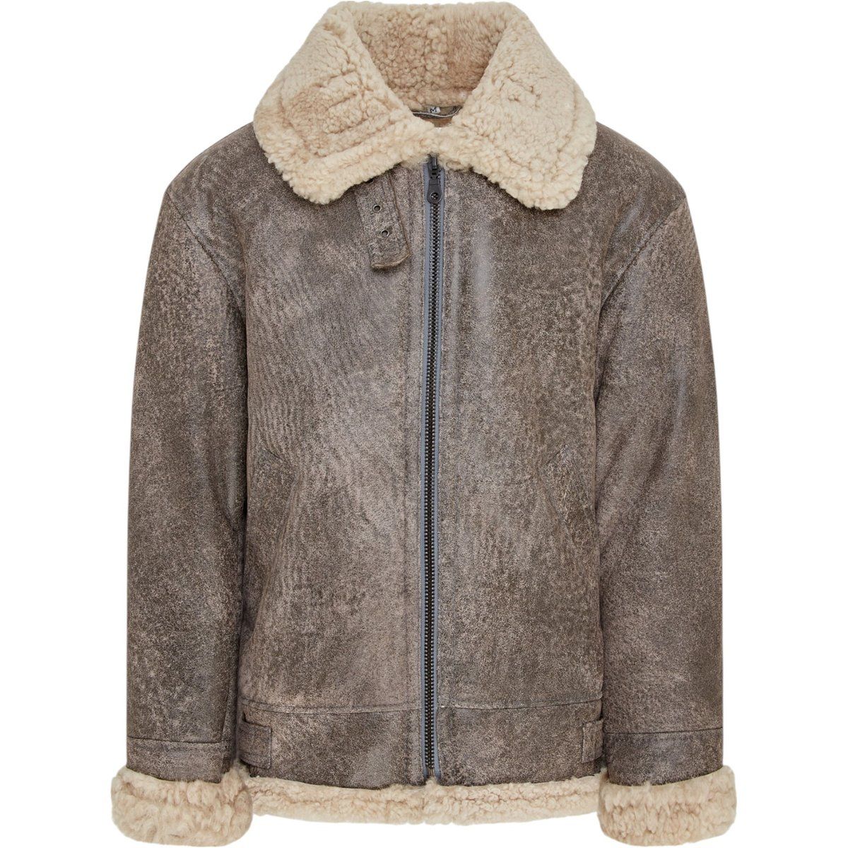 B3 Fliegerjacke aus Shearling-Leder