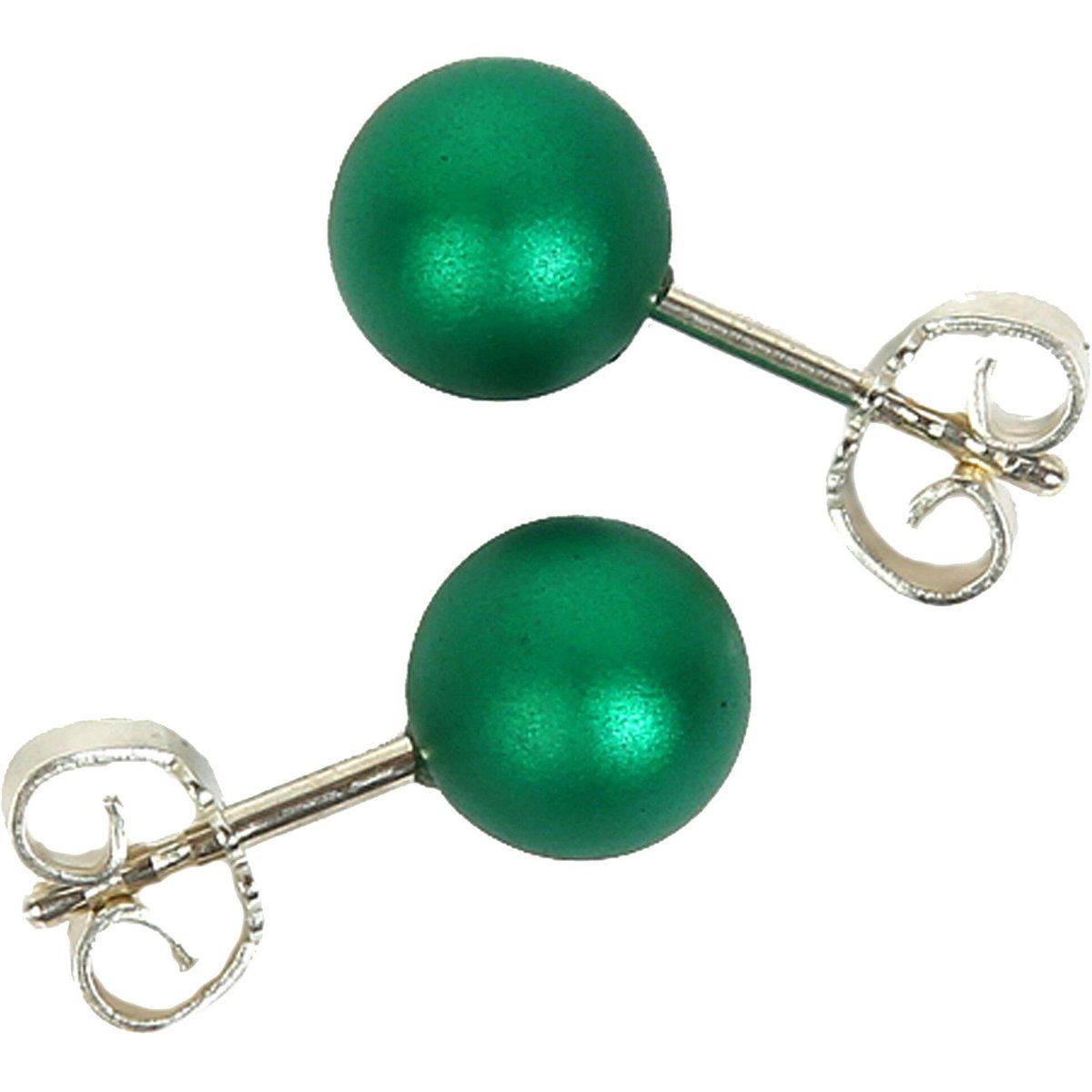 Minimalistische Mattgrüne Ohrstecker