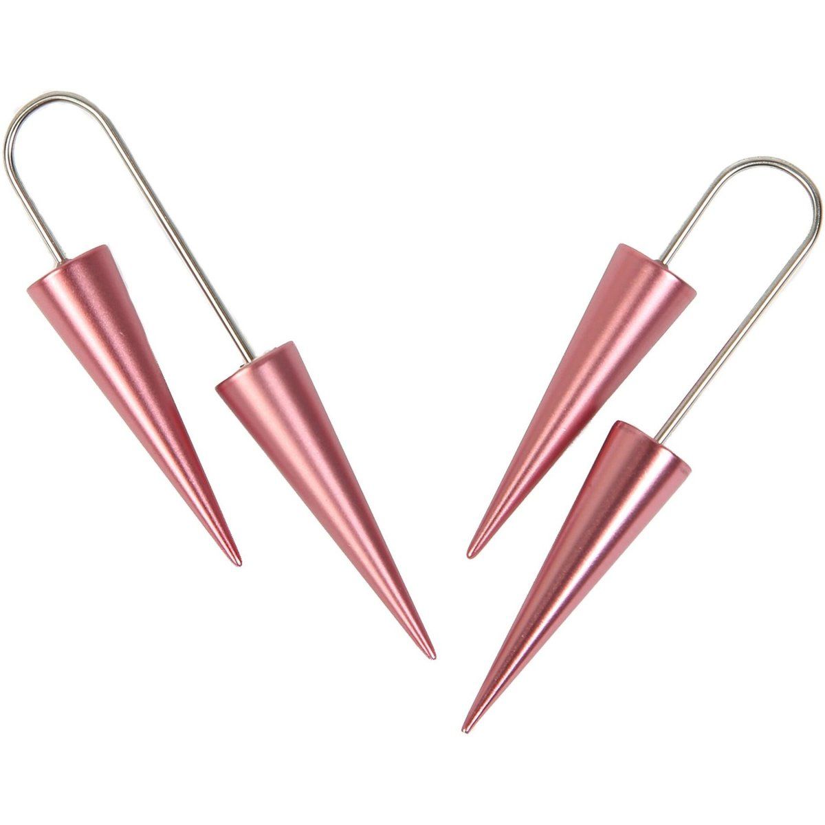 Minimalistische eloxierte Aluminium-Spike-Ohrringe