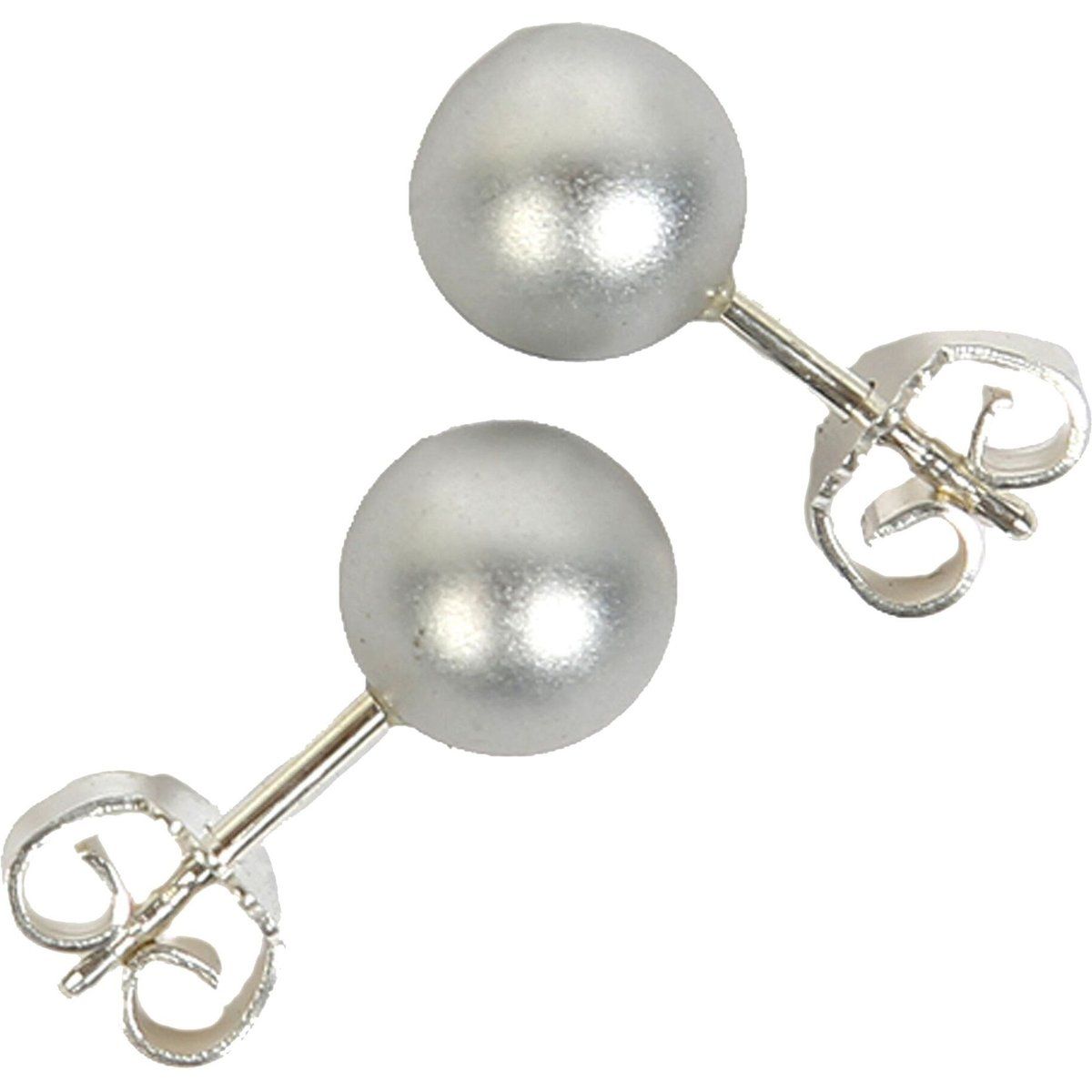 Minimalistische Satin-Kugelohrstecker