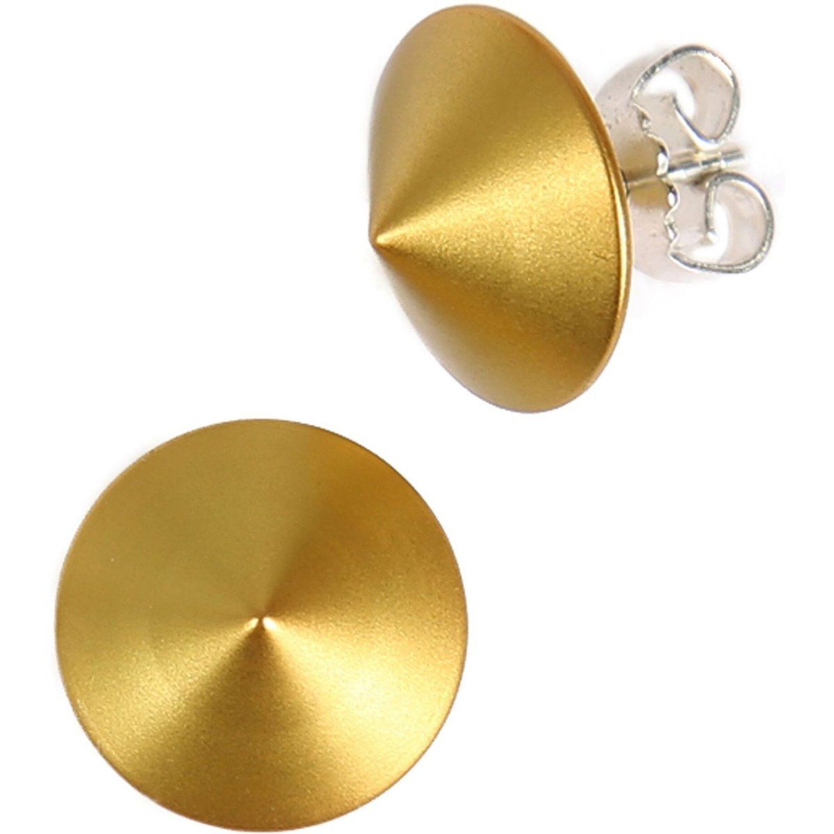 Minimalistische Goldene Kegel Ohrstecker