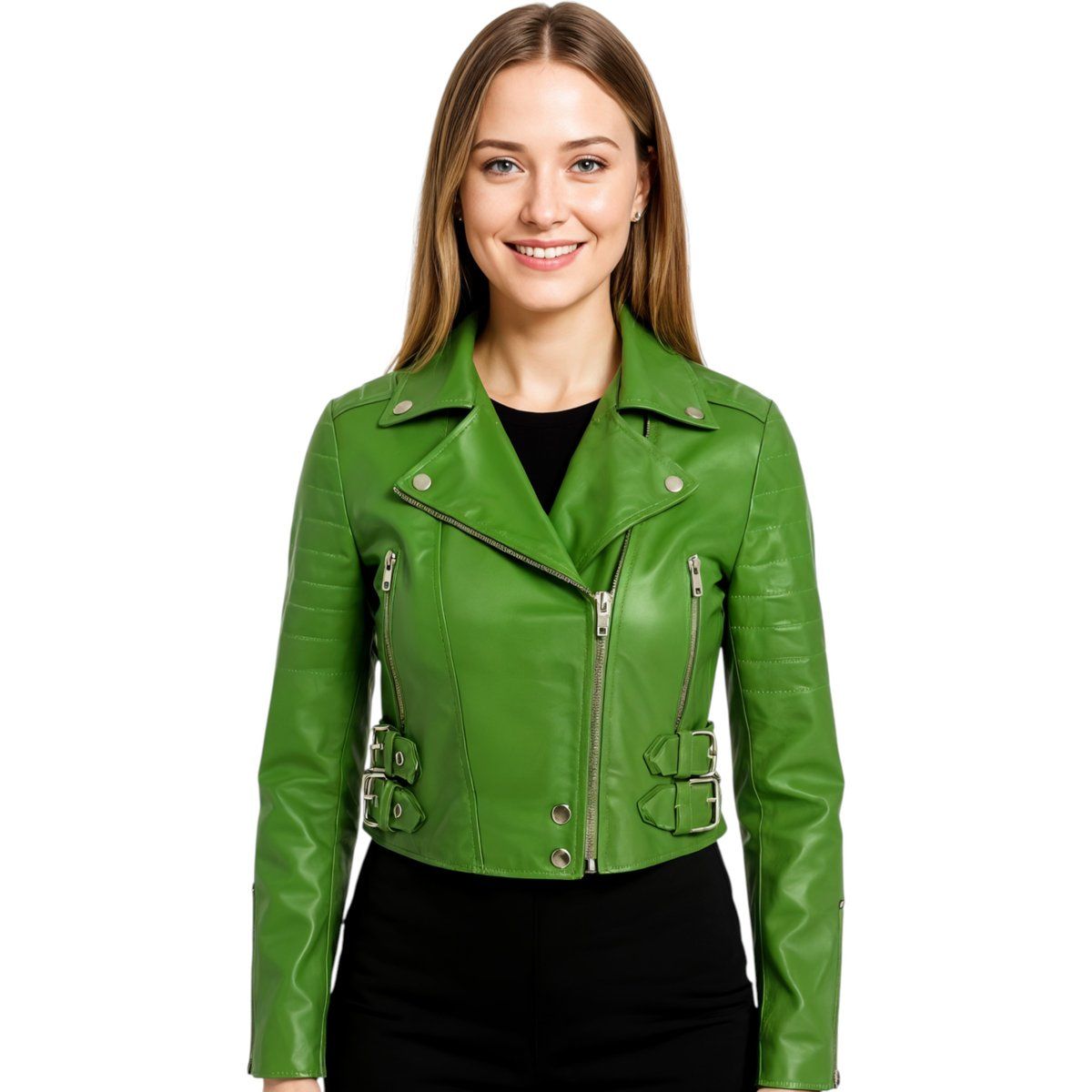 Kurze Brando Biker Lederjacke
