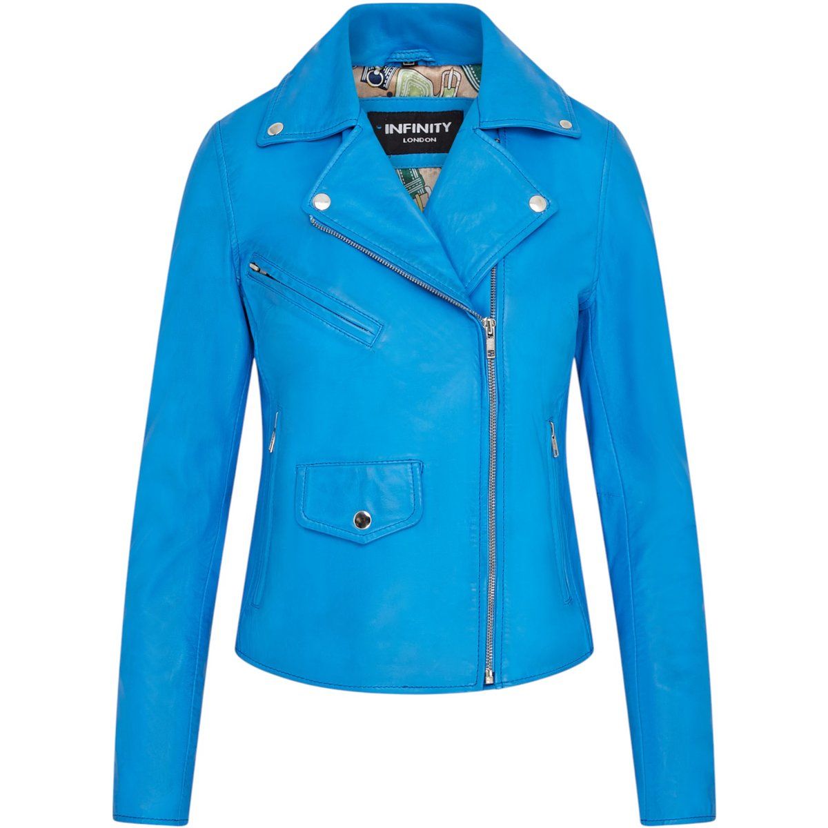 Klassische Brando-Biker-Lederjacke für Damen