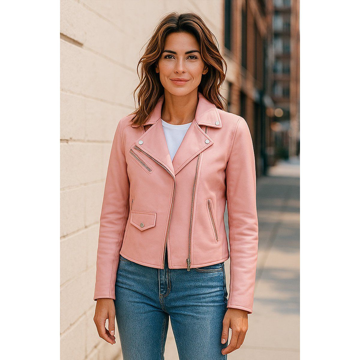 Brando Biker Lederjacke für Damen