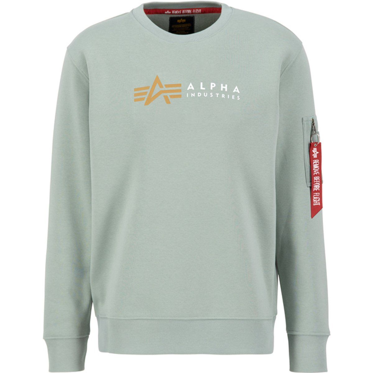 Rundhals-Sweatshirt mit Ärmeltasche