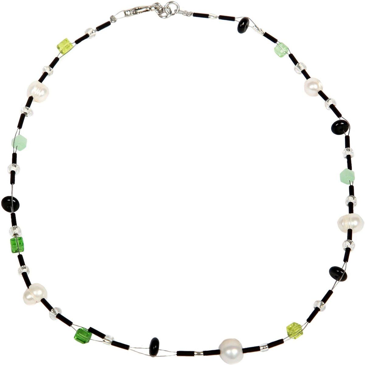 Moderner Perlen- und Onyx-Strang