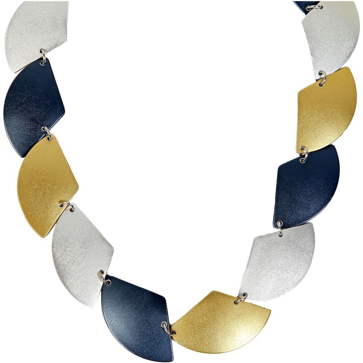 Moderne geometrische Halskette aus eloxiertem Aluminium