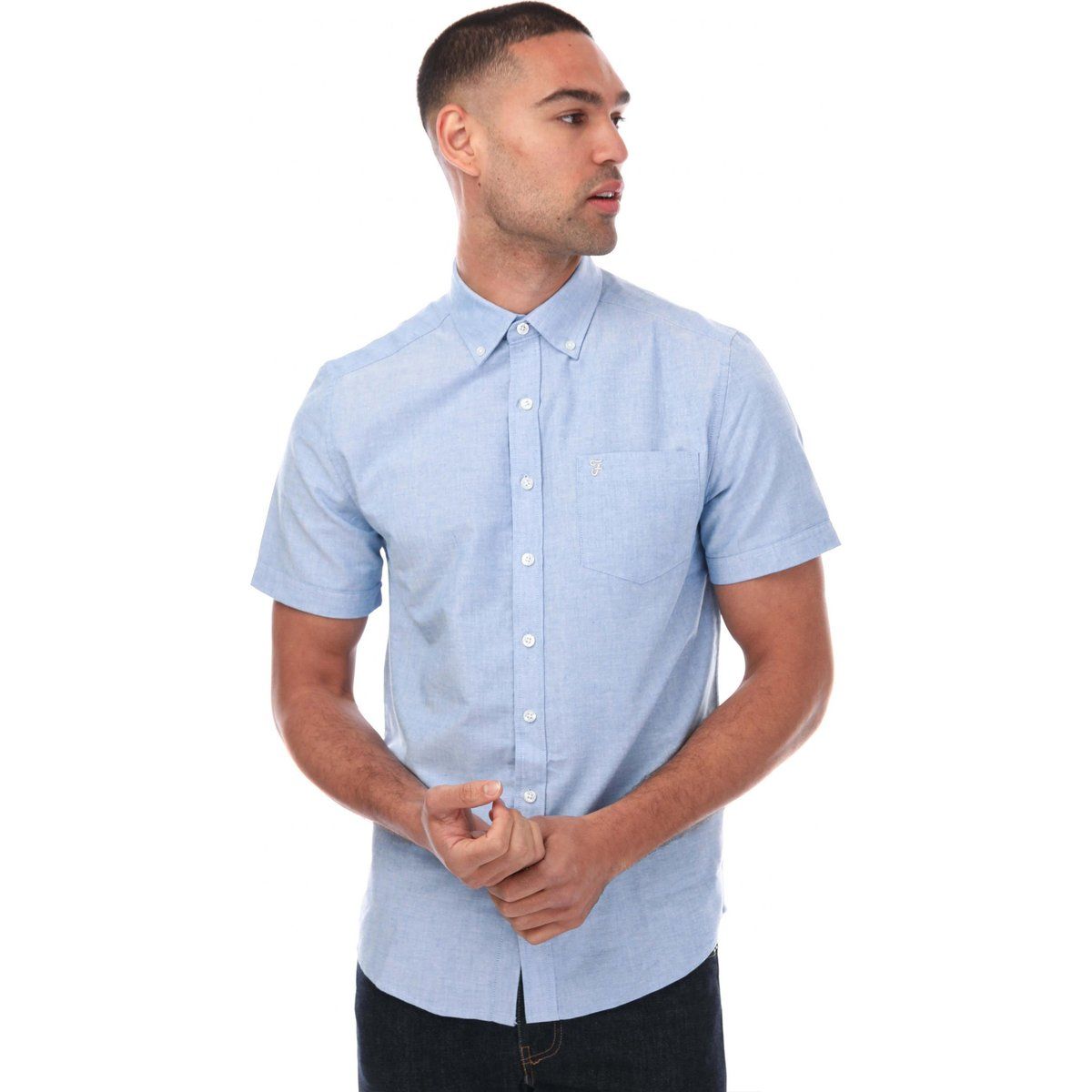 Herren Kurzarm Oxfordhemd