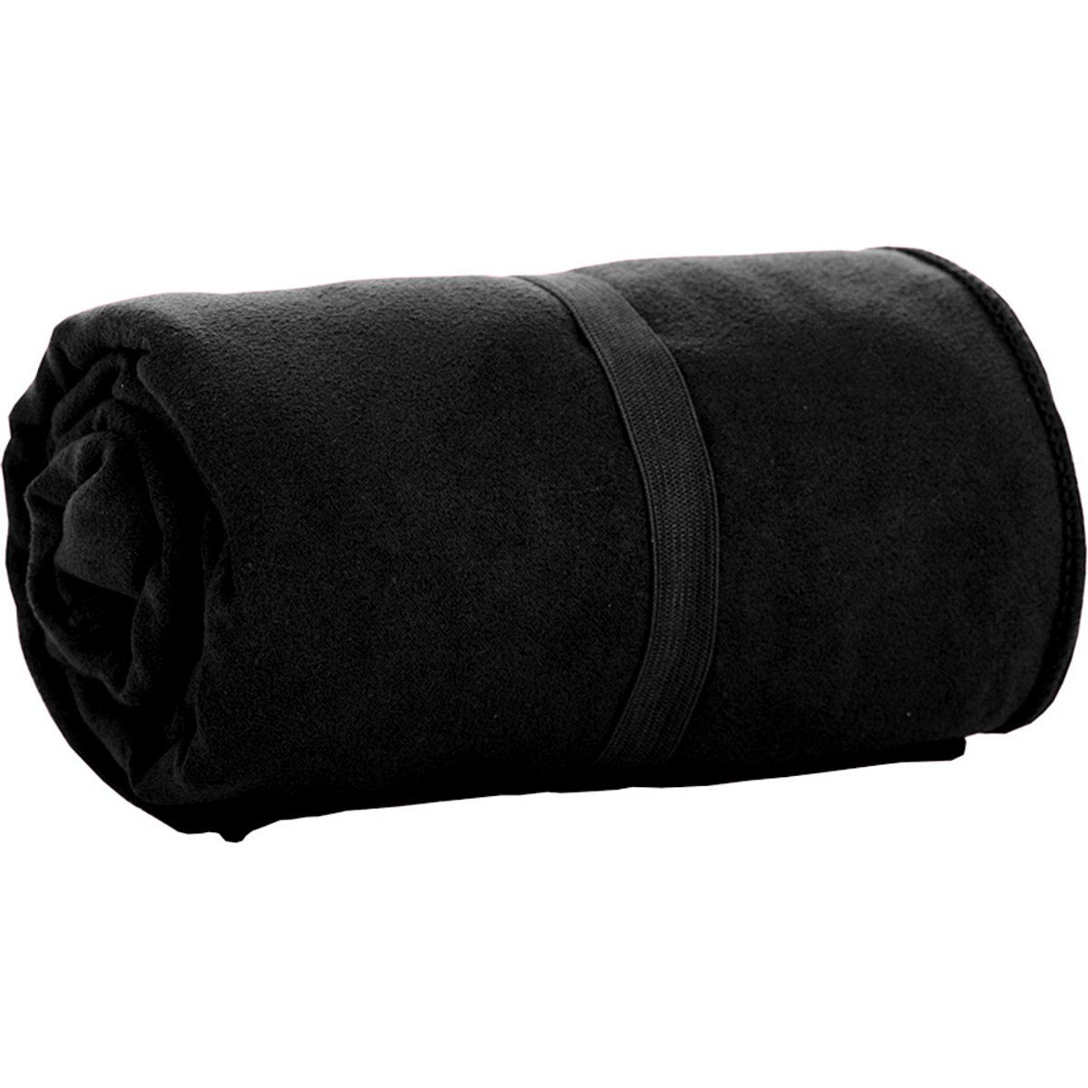 Schwarzes Mikrofaser-Reisehandtuch Rolle