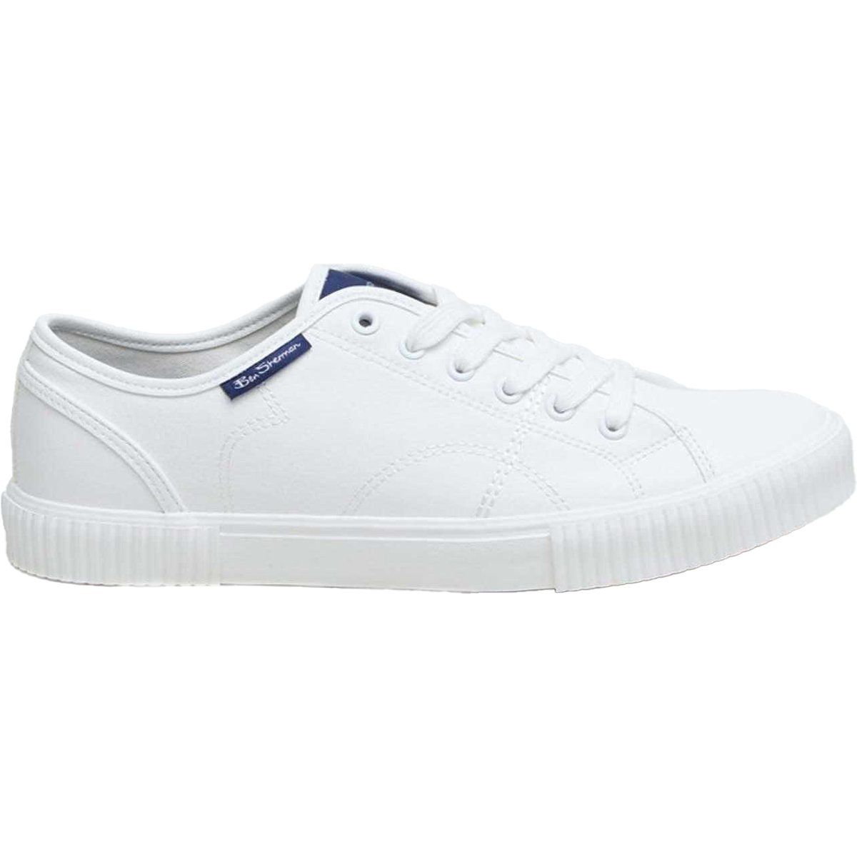 Weißer Canvas Schnürsneaker