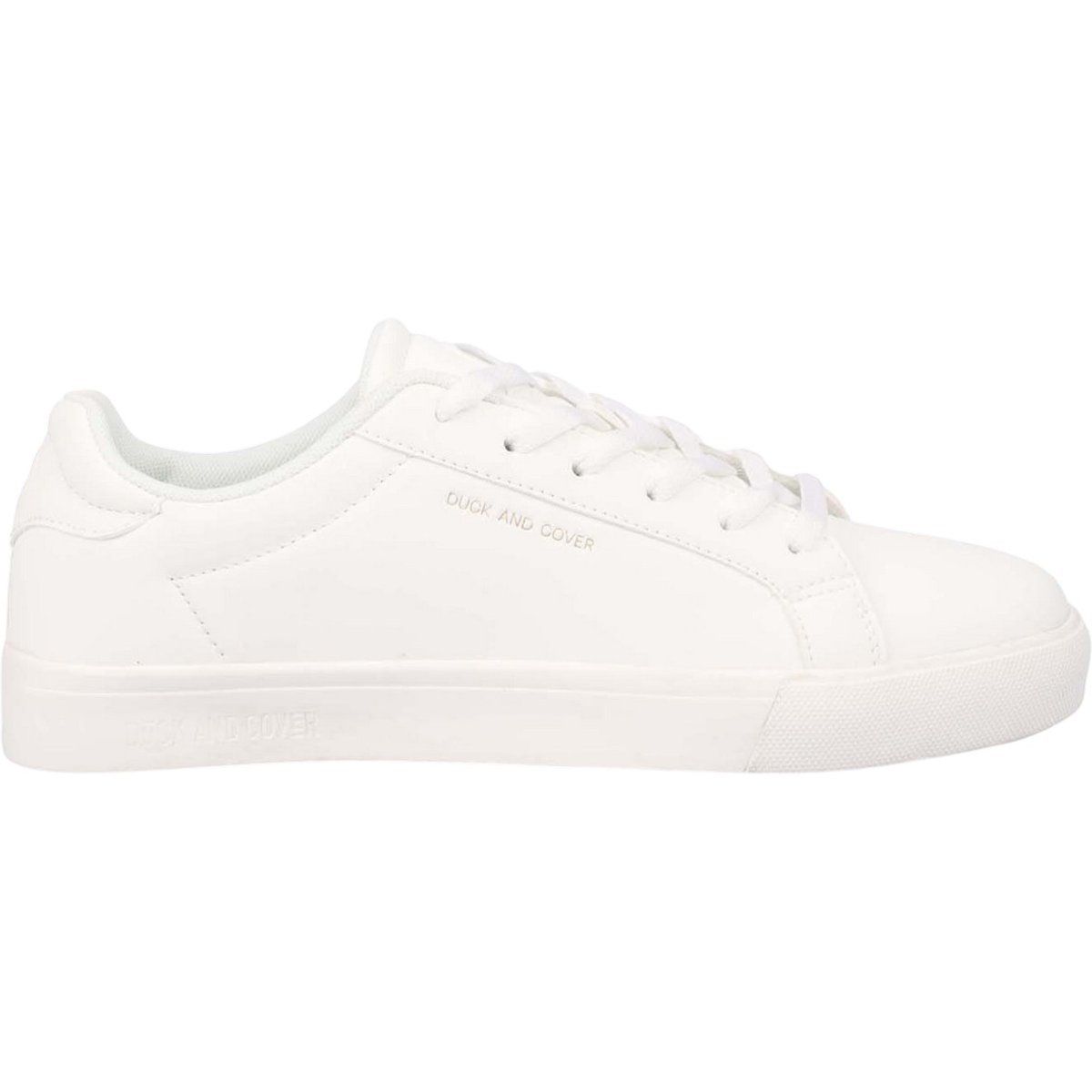 Weiße, flache Freizeitsneaker