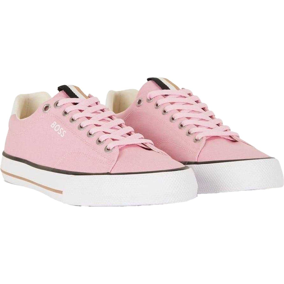 Canvas Schnür-Sneaker mit niedrigem Schaft