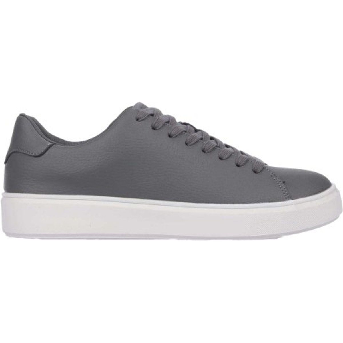 Herren Grau Sneaker in Lederoptik
