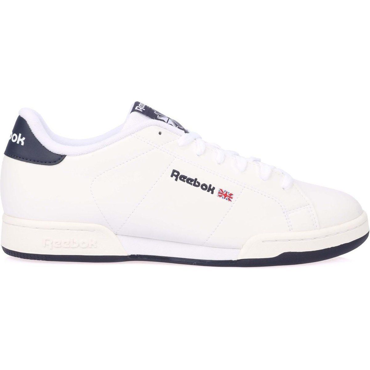 Weiße Court-Style-Sneakers aus Leder