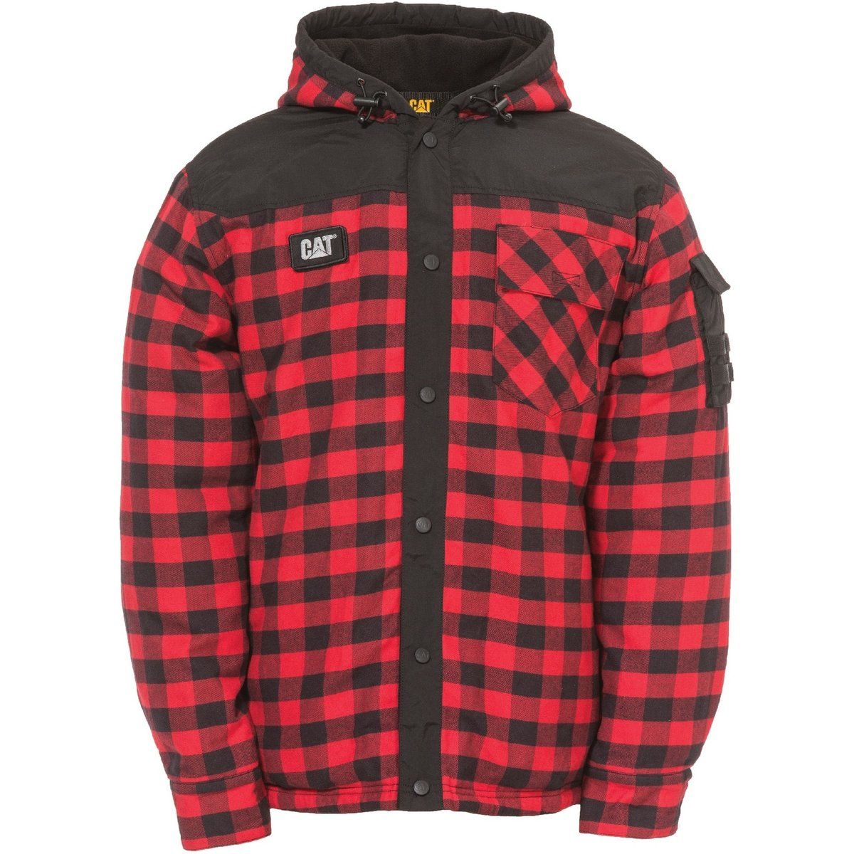 Rot karierte Jacke mit Kapuze