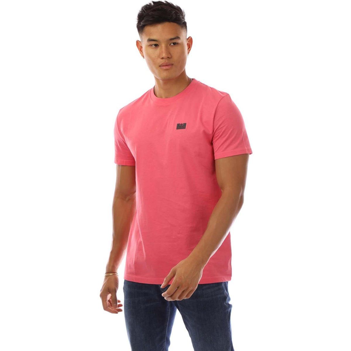 Herren T-Shirt aus Baumwolle, reguläre Passform, einfarbig