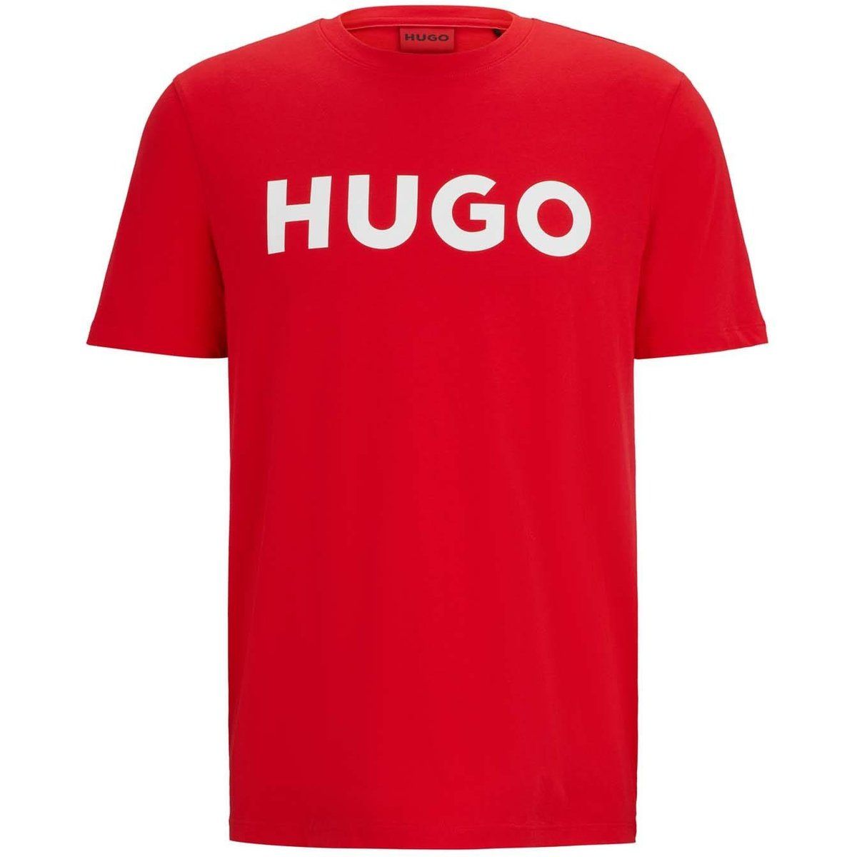 Rotes Kurzarm-Logo-T-Shirt