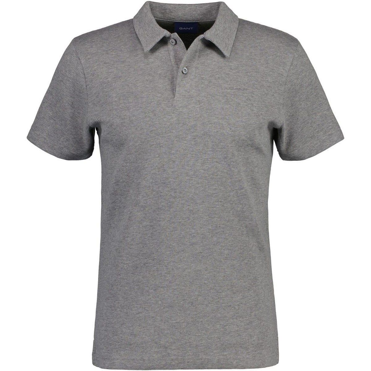 Strukturiertes Piqué Baumwoll-Poloshirt