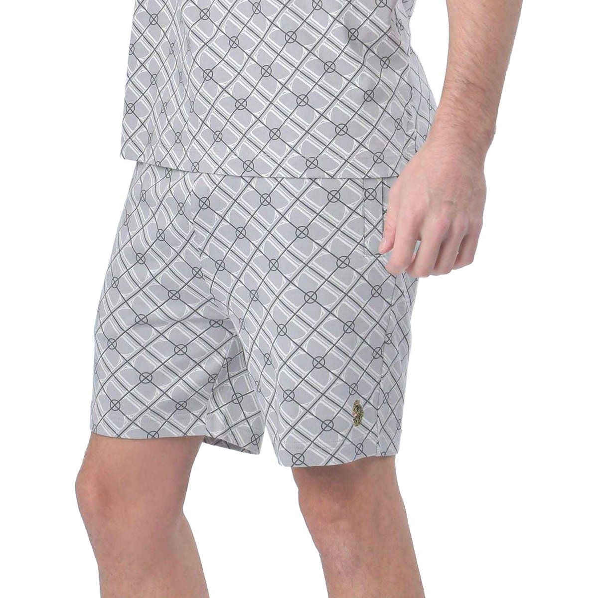 Gemusterte Baumwoll-Loungeshorts