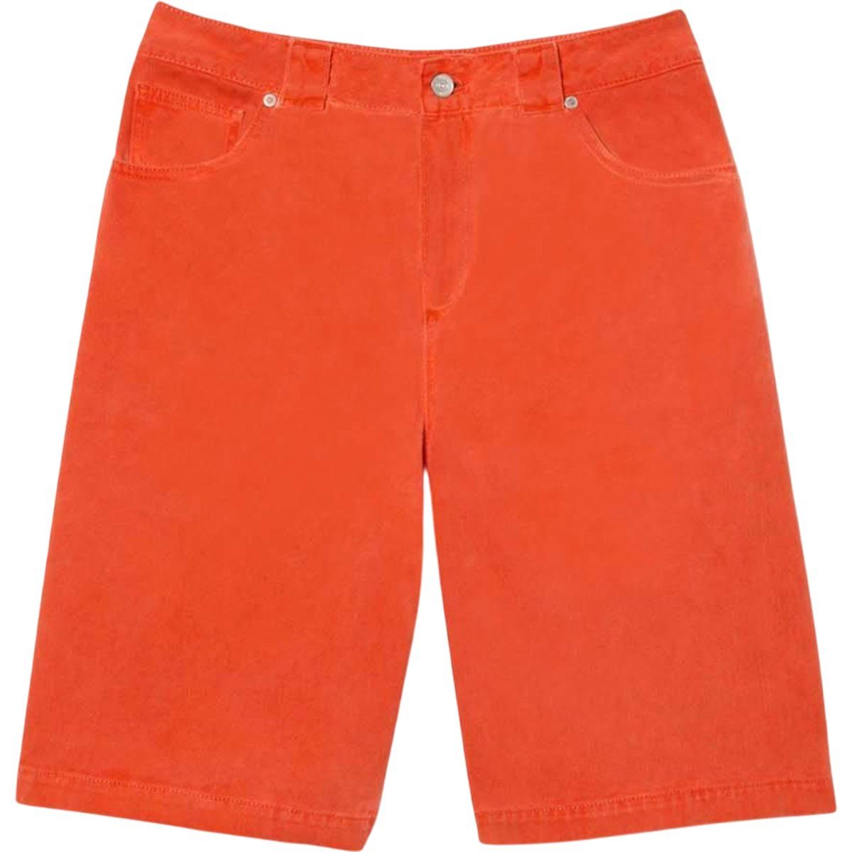 Damen Denim Bermuda Shorts in Orange