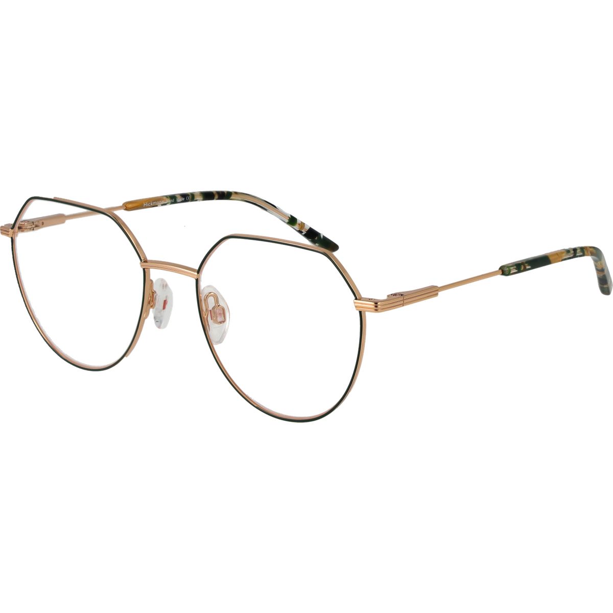 Geometrische grüne Metall-Vollrandbrille