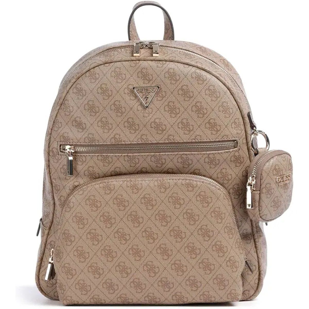 Gemusterter Kuppelrucksack mit Tasche