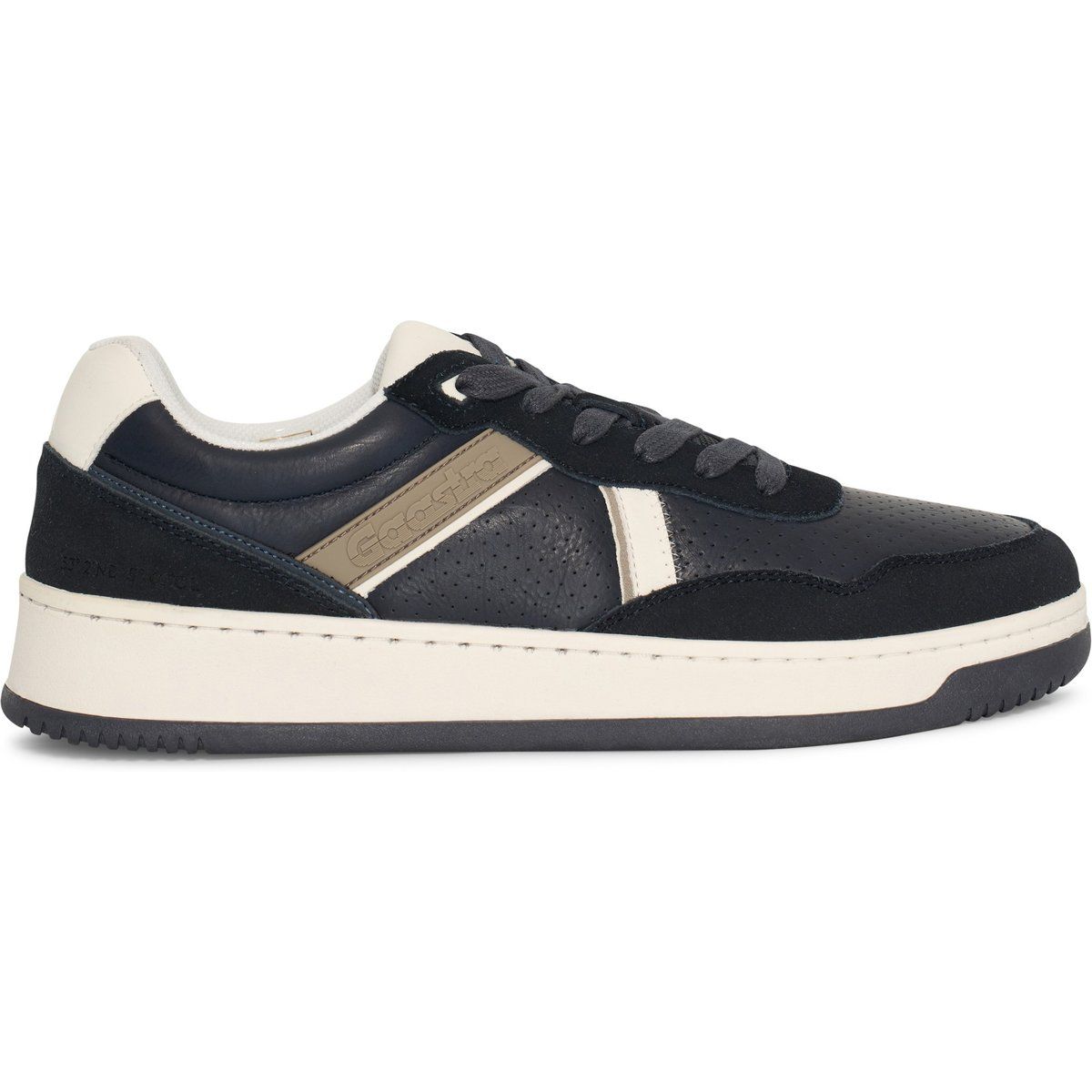 Flache Court Leder Sneaker